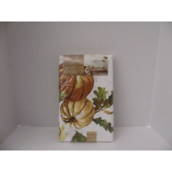 Pumpkin Boarder Harvest OblongTablecloth, Beautiful Harvest Theme, Autumn Print - Picture 1 of 2